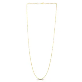 14K Gold 1.9mm Diamond Cut Cable Chain