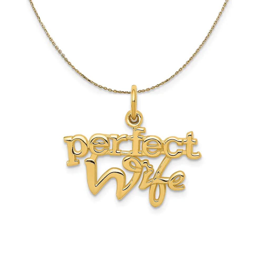 14k Yellow Gold Polished Perfect Wife Necklace