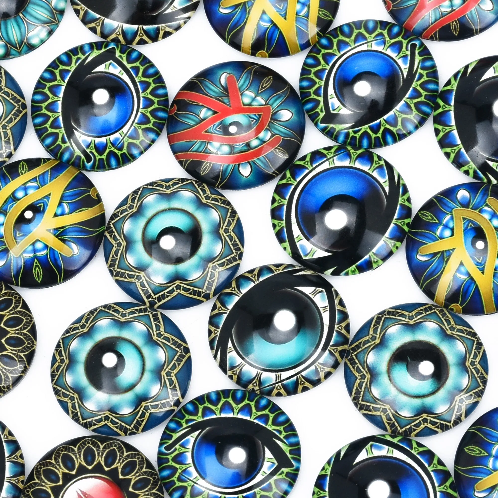 25mm Handmade Photo Glass Cabochons Halloween castle eye Cabochon Round cabochons Image Glass Cabochon 20pcs 102909