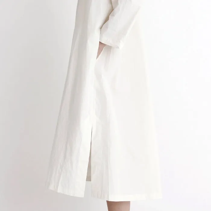 7115 By Szeki 3/4 Button Down Shirtdress Off White