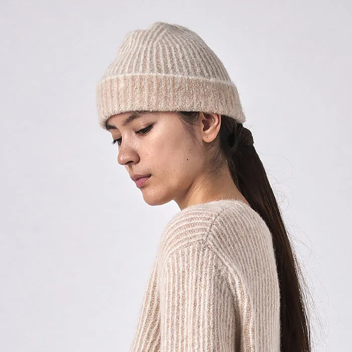 7115 By Szeki Woman Alpaca Beanie Light Stripes