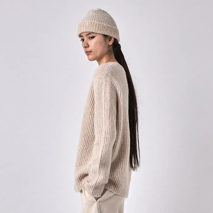 7115 By Szeki Woman Alpaca Beanie Light Stripes