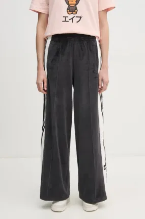 adidas Originals trousers Adibreak Velour Track Pant women's black color IW5586