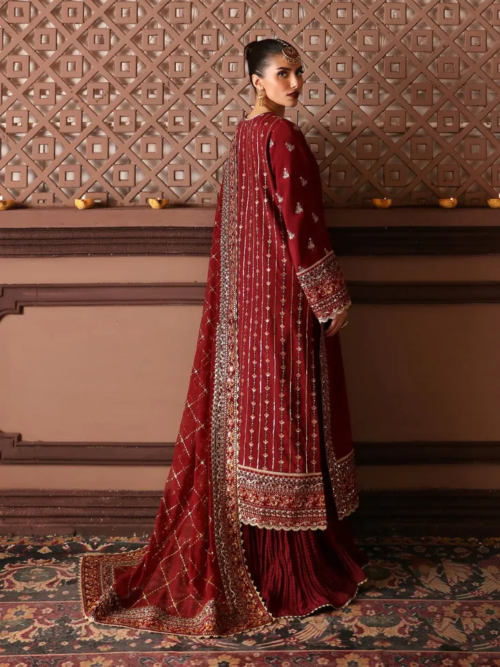 Afrozeh Divani Embroidered Raw Silk Unstitched 3Pc Suit AS-V2-05 Naaz