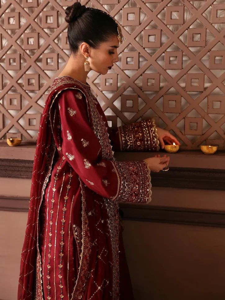 Afrozeh Divani Embroidered Raw Silk Unstitched 3Pc Suit AS-V2-05 Naaz