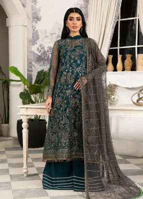 Afsanah by Zarif Embroidered Net 3 Piece Unstitched Suit ZF24AF ZAF-04 GURIYA