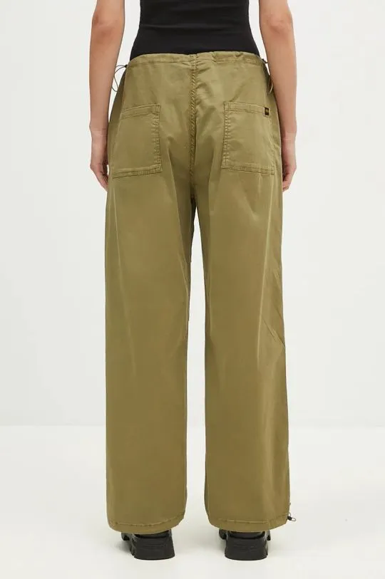 Alpha Industries trousers Cargo Jogger Pant women's green color 148024