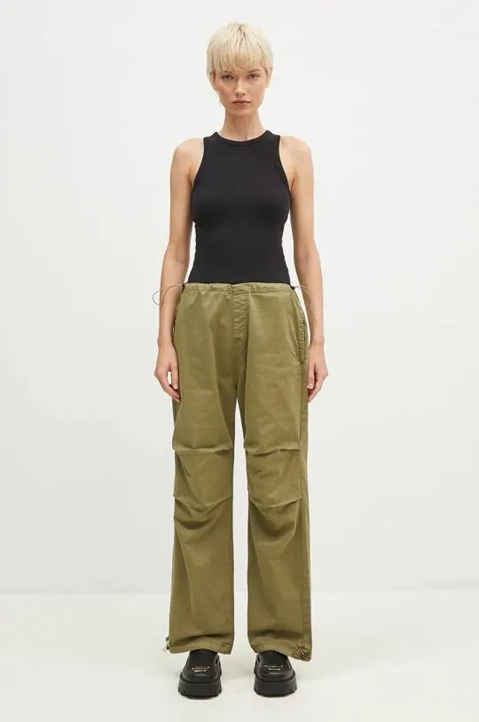 Alpha Industries trousers Cargo Jogger Pant women's green color 148024