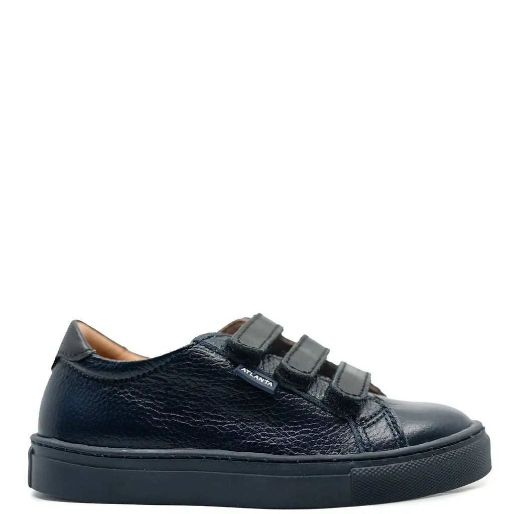 Atlanta Mocassin Navy and Black Velcro Sneaker