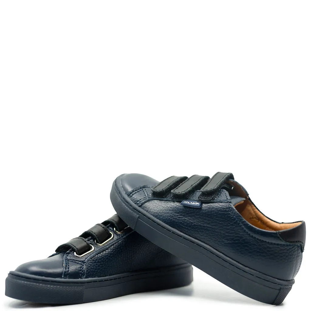 Atlanta Mocassin Navy and Black Velcro Sneaker