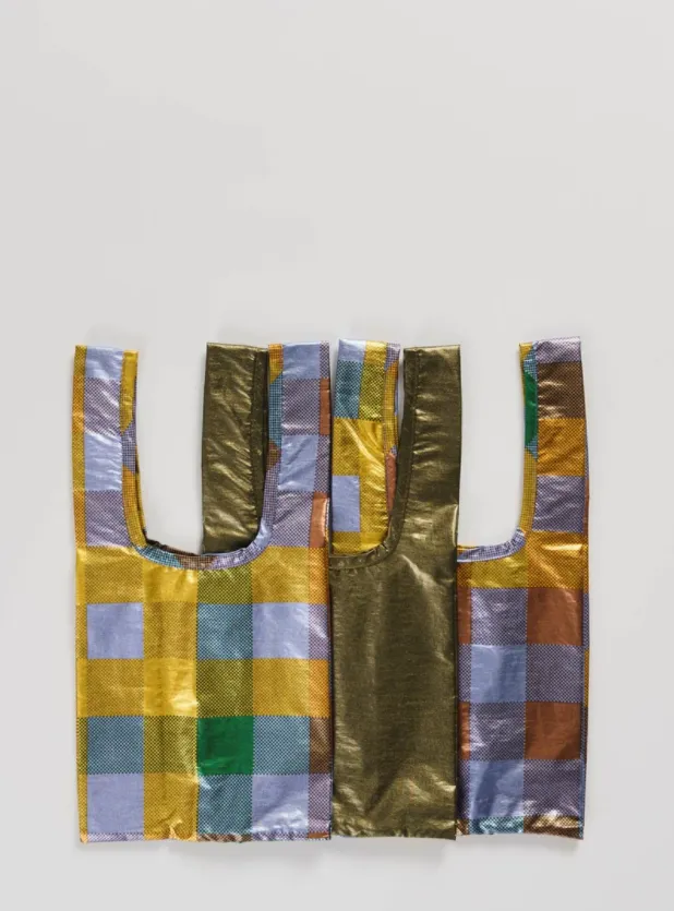 Baggu: Mini Set of 3 Warm Metallics Reusable Bags