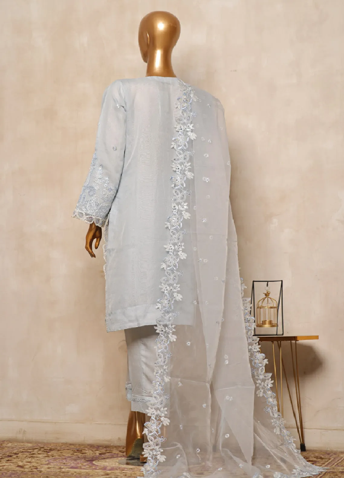 Bin Saeed Festive Embroidered Organza 3 Piece Stitched Suit BS24FOS-11