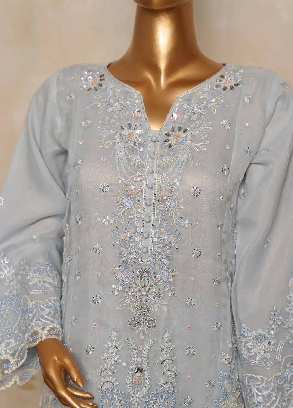 Bin Saeed Festive Embroidered Organza 3 Piece Stitched Suit BS24FOS-11