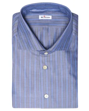 Black and Blue Cotton Blend Sportshirt