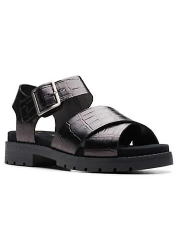 Black Interest Orinoco Cross Sandals by Clarks | Look Again