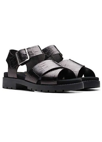 Black Interest Orinoco Cross Sandals by Clarks | Look Again