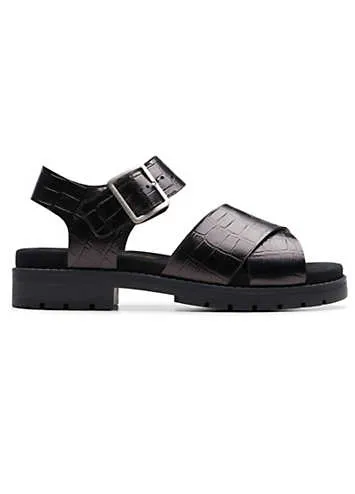 Black Interest Orinoco Cross Sandals by Clarks | Look Again