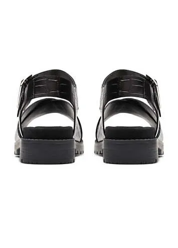 Black Interest Orinoco Cross Sandals by Clarks | Look Again