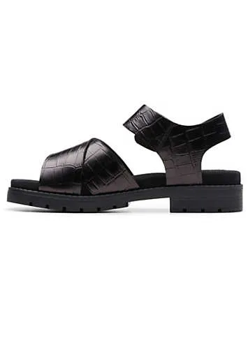 Black Interest Orinoco Cross Sandals by Clarks | Look Again