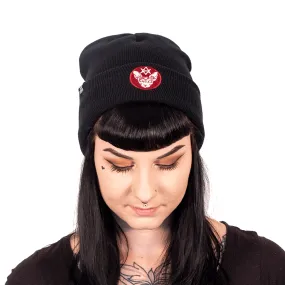 Black Satanic Cat Beanie