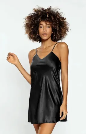 Black satin nightie Karen