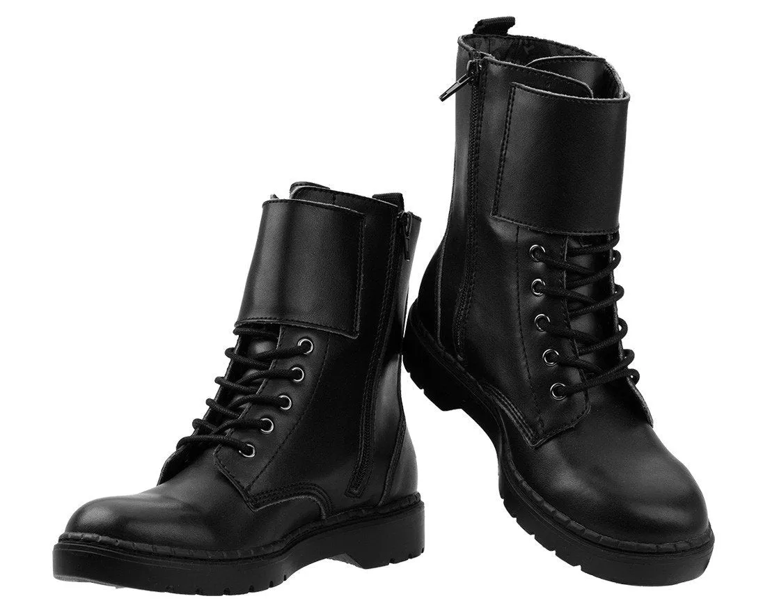 Black Top Strap Ealing Boot *ALL ITEMS FINAL SALE/NON-RETURNABLE*