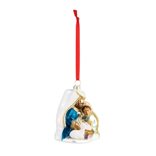 Blown Glass Holy Family Ornament