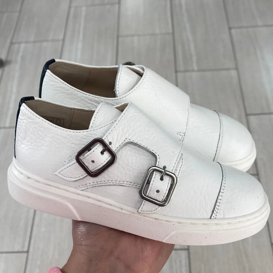 Blublonc White Captoe Dress Sneaker