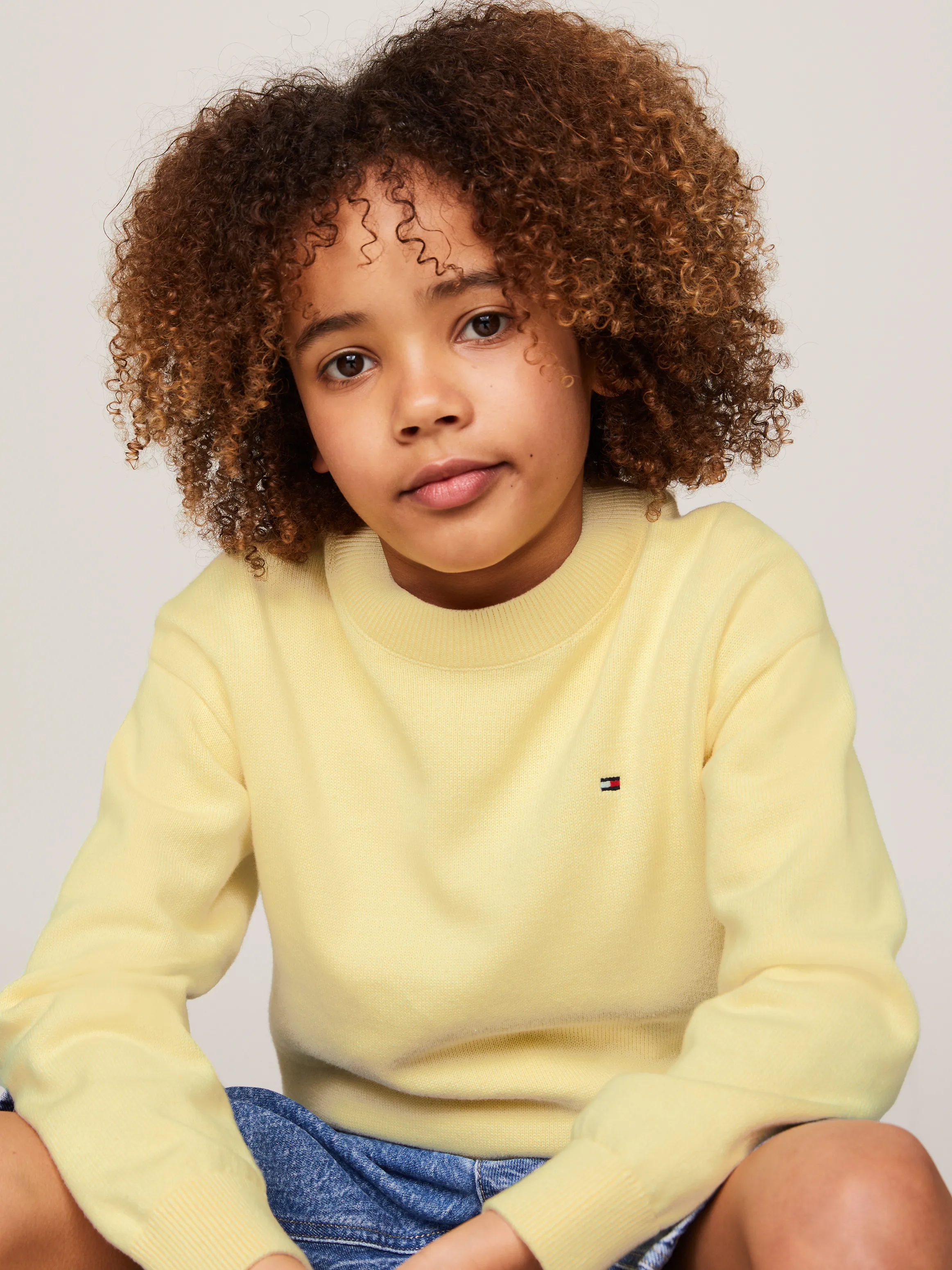 Boys 3-7 Essential Flag Embroidery Jumper | Knitwear | Tommy Hilfiger