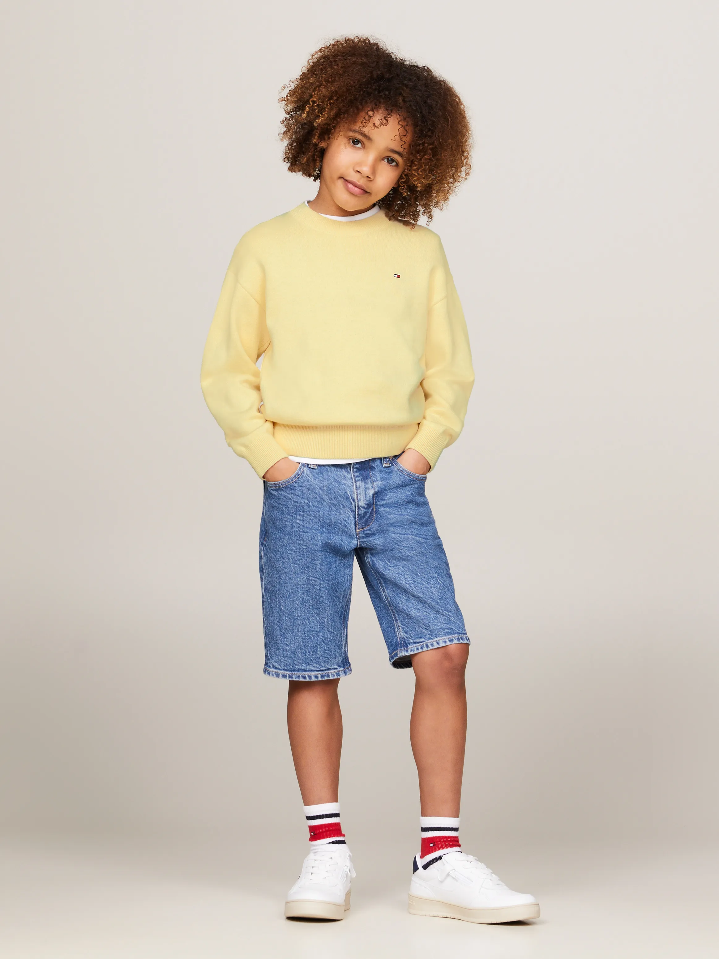 Boys 3-7 Essential Flag Embroidery Jumper | Knitwear | Tommy Hilfiger