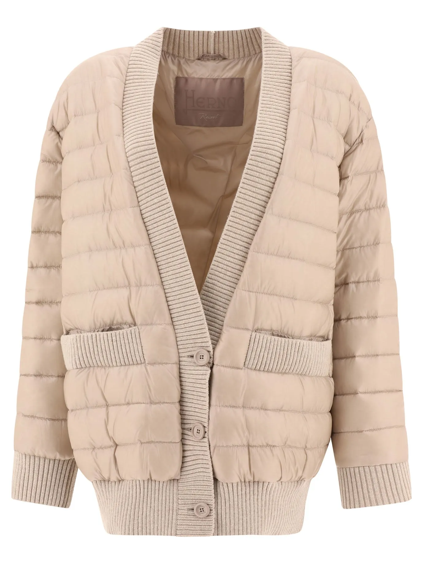 CARDIGAN-STYLE DOWN JACKET