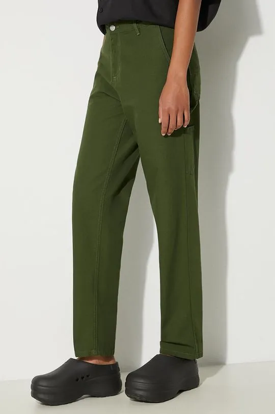 Carhartt WIP cotton trousers Pierce Pant green color I033140.2BR02