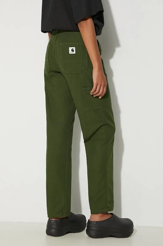 Carhartt WIP cotton trousers Pierce Pant green color I033140.2BR02