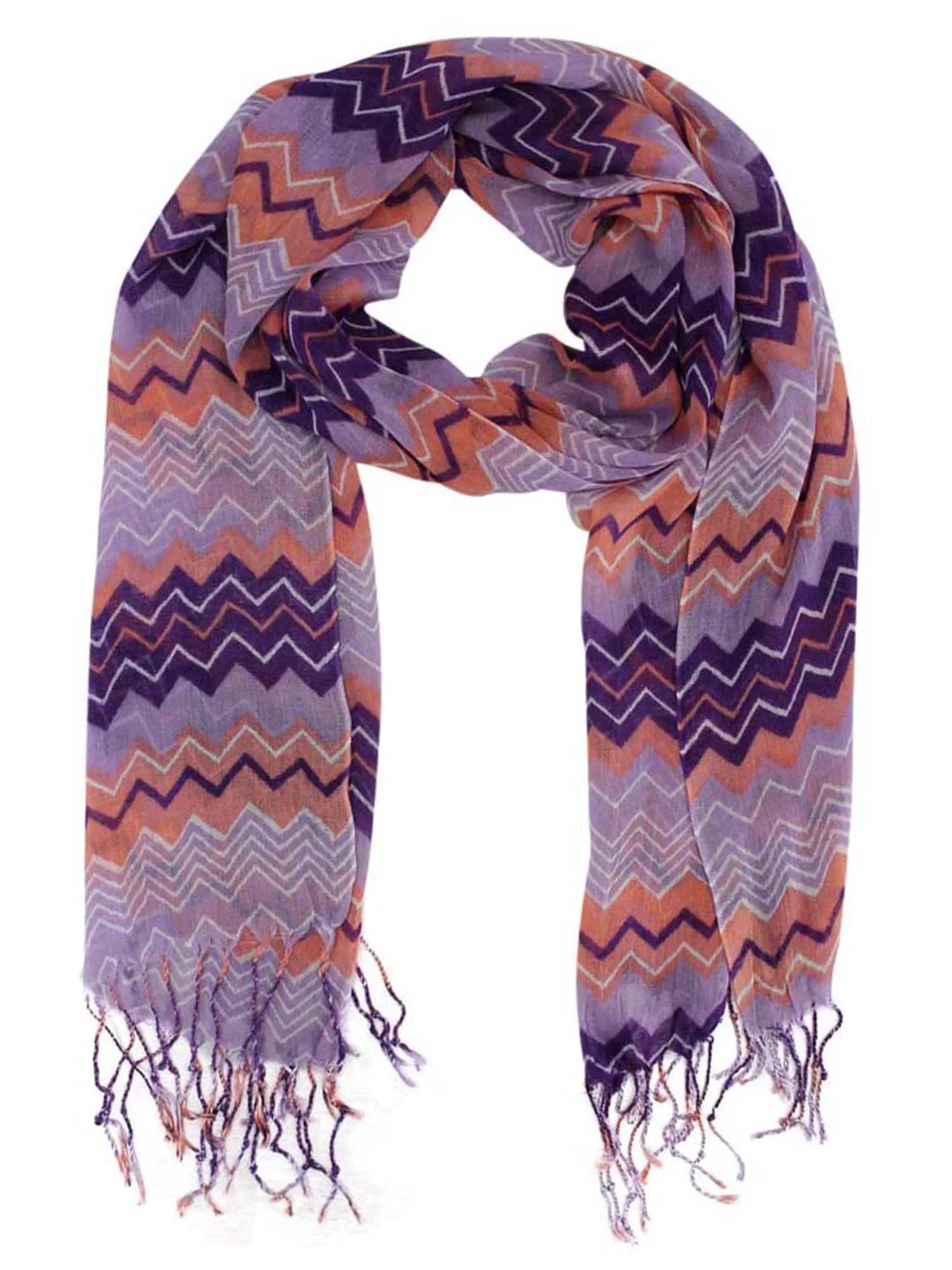 Chevron Zigzag Striped Scarf