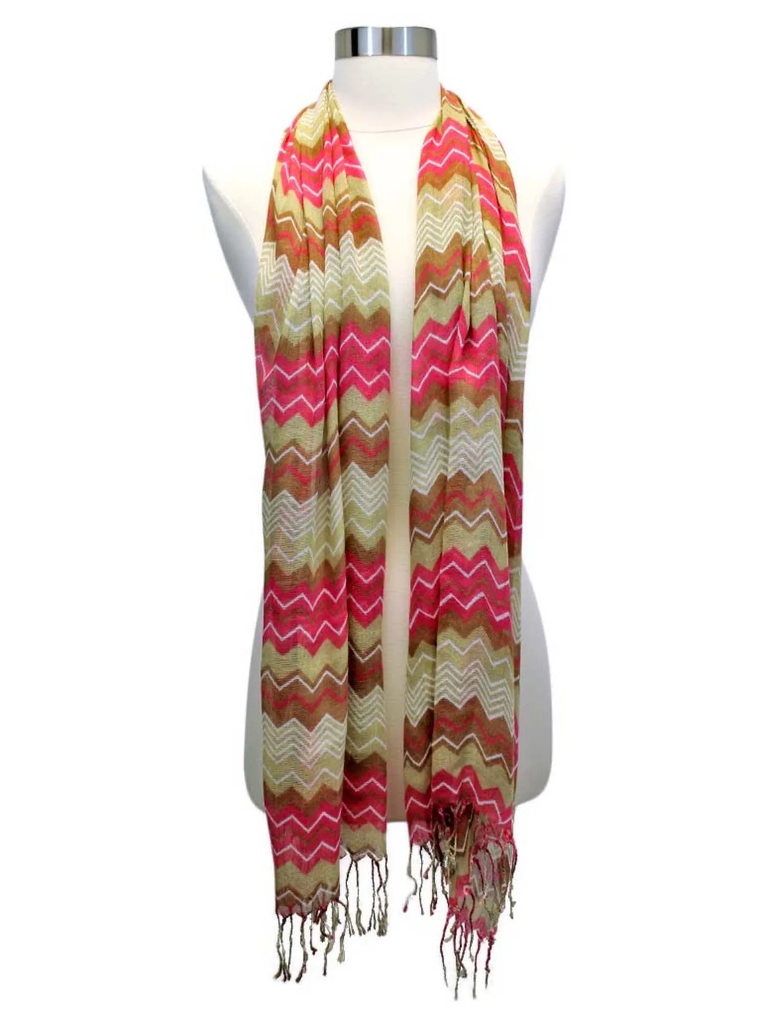 Chevron Zigzag Striped Scarf