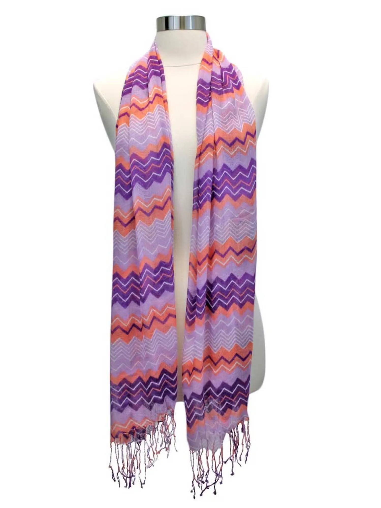 Chevron Zigzag Striped Scarf