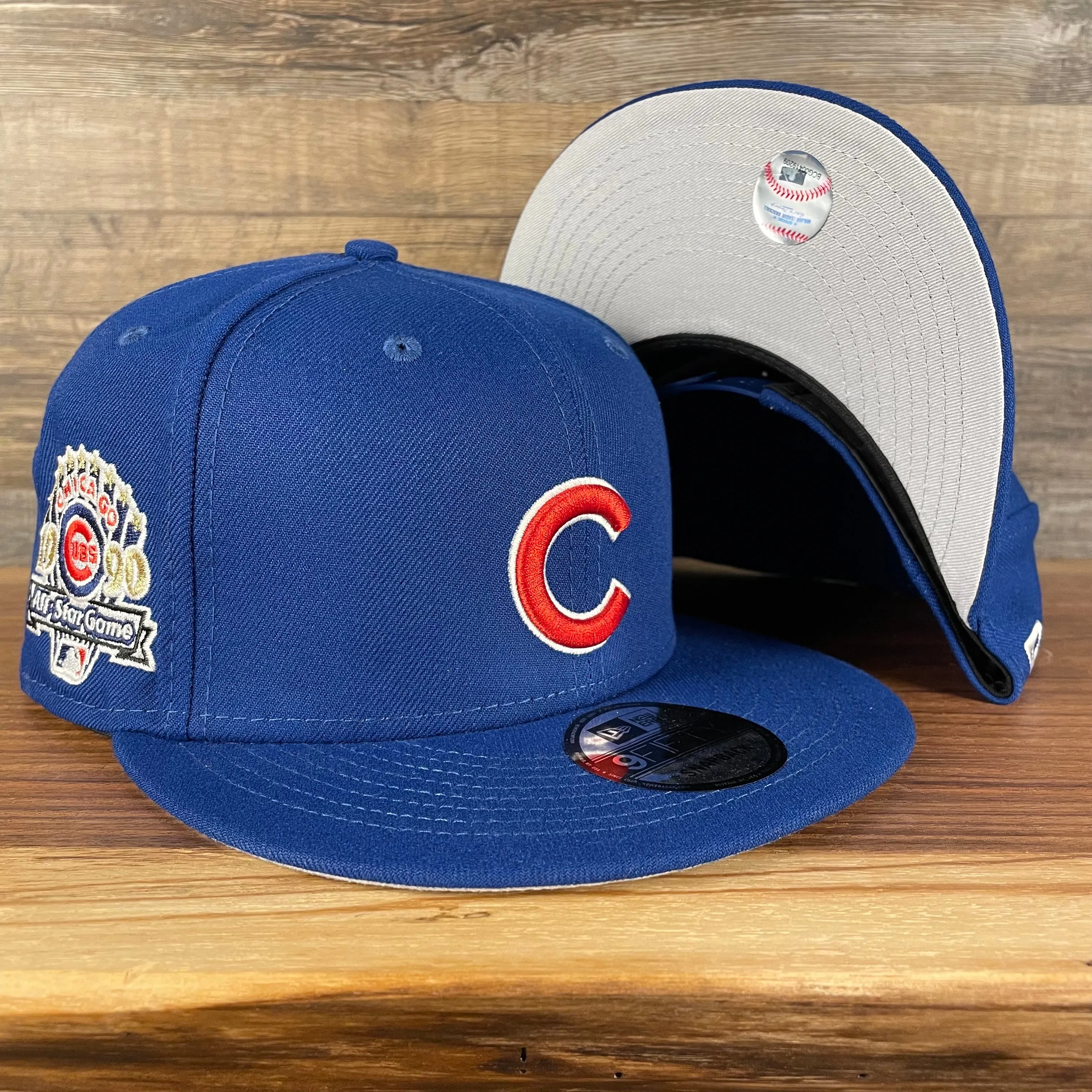 Chicago Cubs Patch Up 1990 All Star Game Side Patch Gray Bottom 9Fifty Royal Snapback Hat