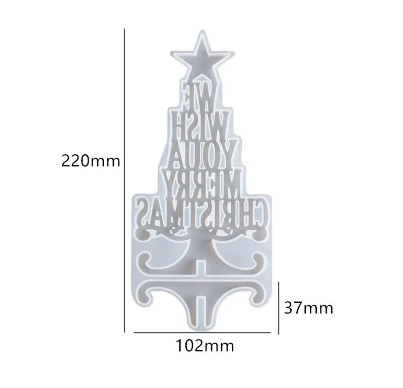 Christmas Tree message Silicone Resin Molds Moulds