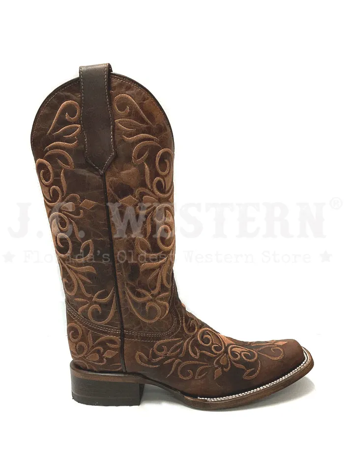 Circle G L5795 Ladies Embroidery Boot Honey