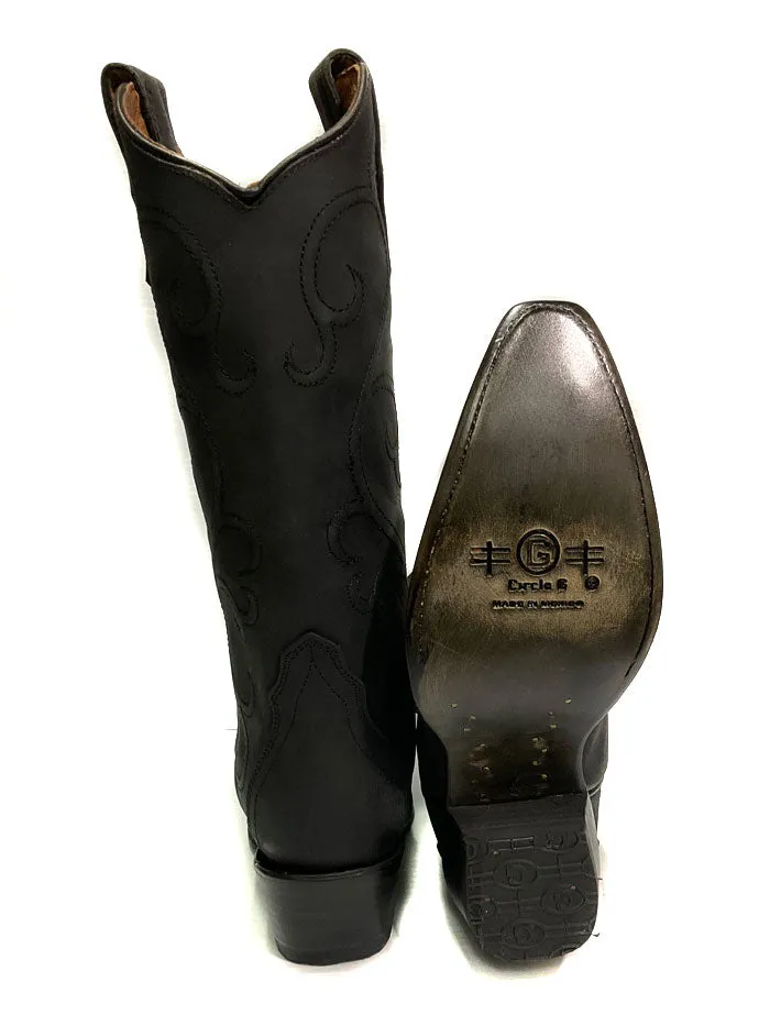 Circle G L6012 Ladies Embroidery Boot Black