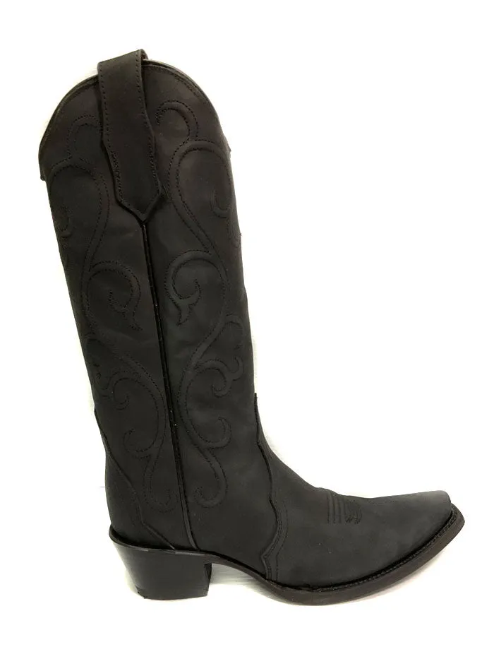 Circle G L6012 Ladies Embroidery Boot Black