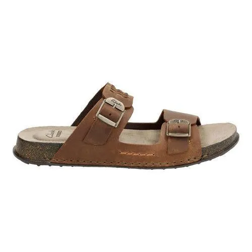 clarks ck keften step tobacco nubuck men's sandal