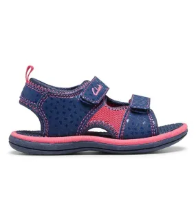 clarks frida kids blue fuchsia