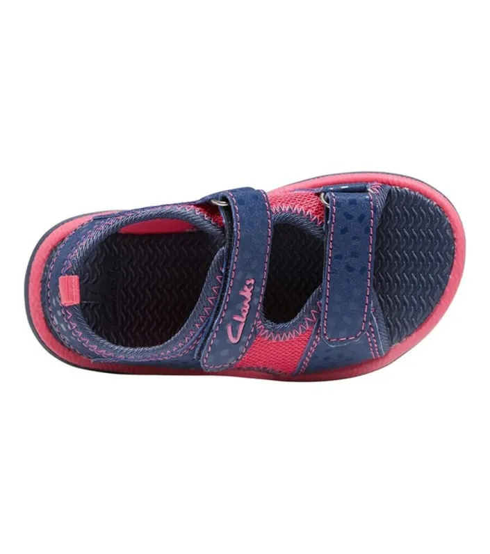 clarks frida kids blue fuchsia