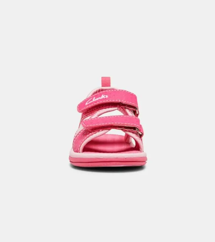 clarks frida kids fuchsia pink