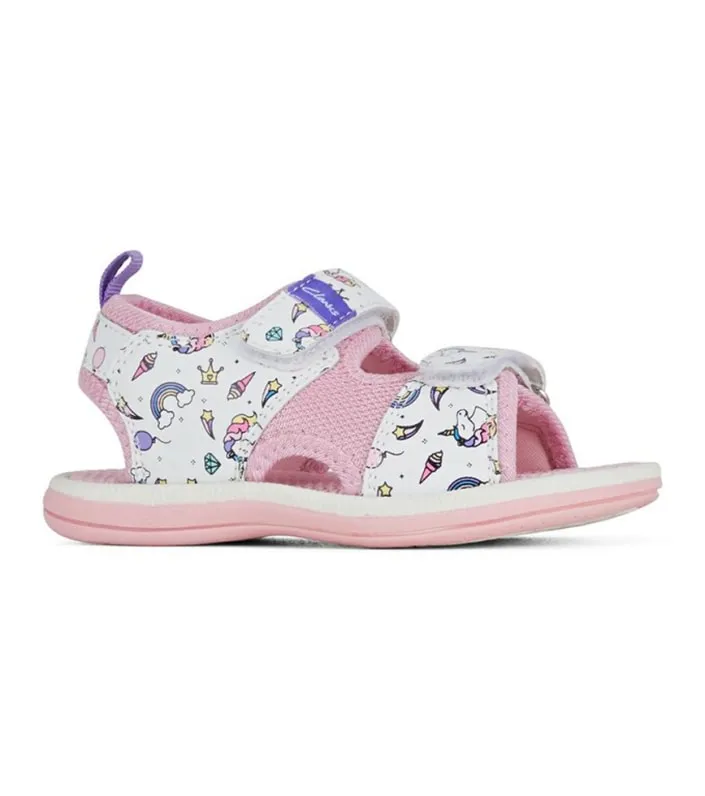 clarks frida kids white pink