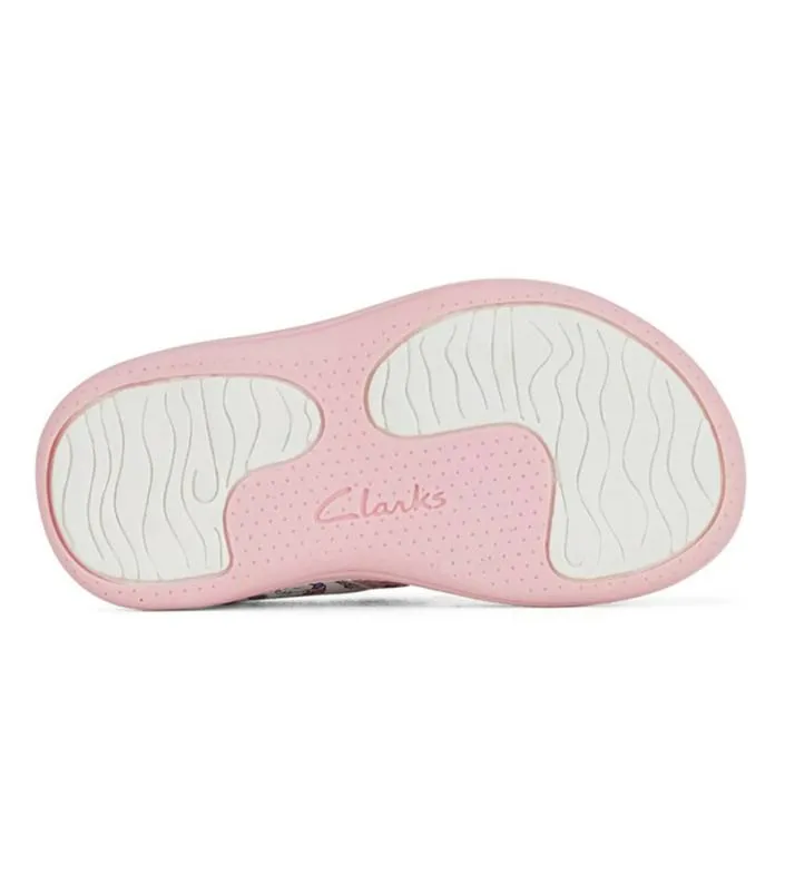 clarks frida kids white pink