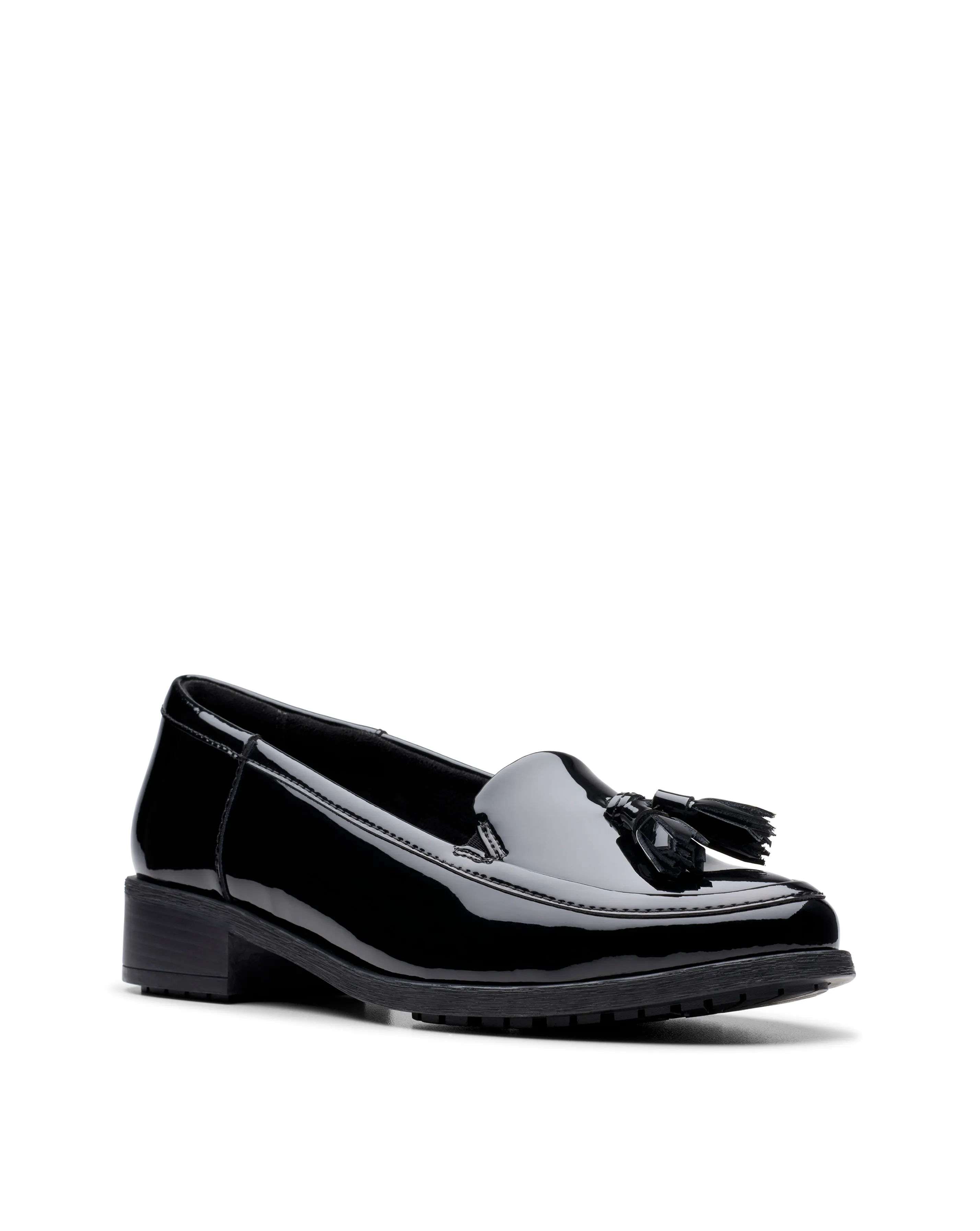 Clarks Havisham Patent Leather Tassel Loafer Wide Fit