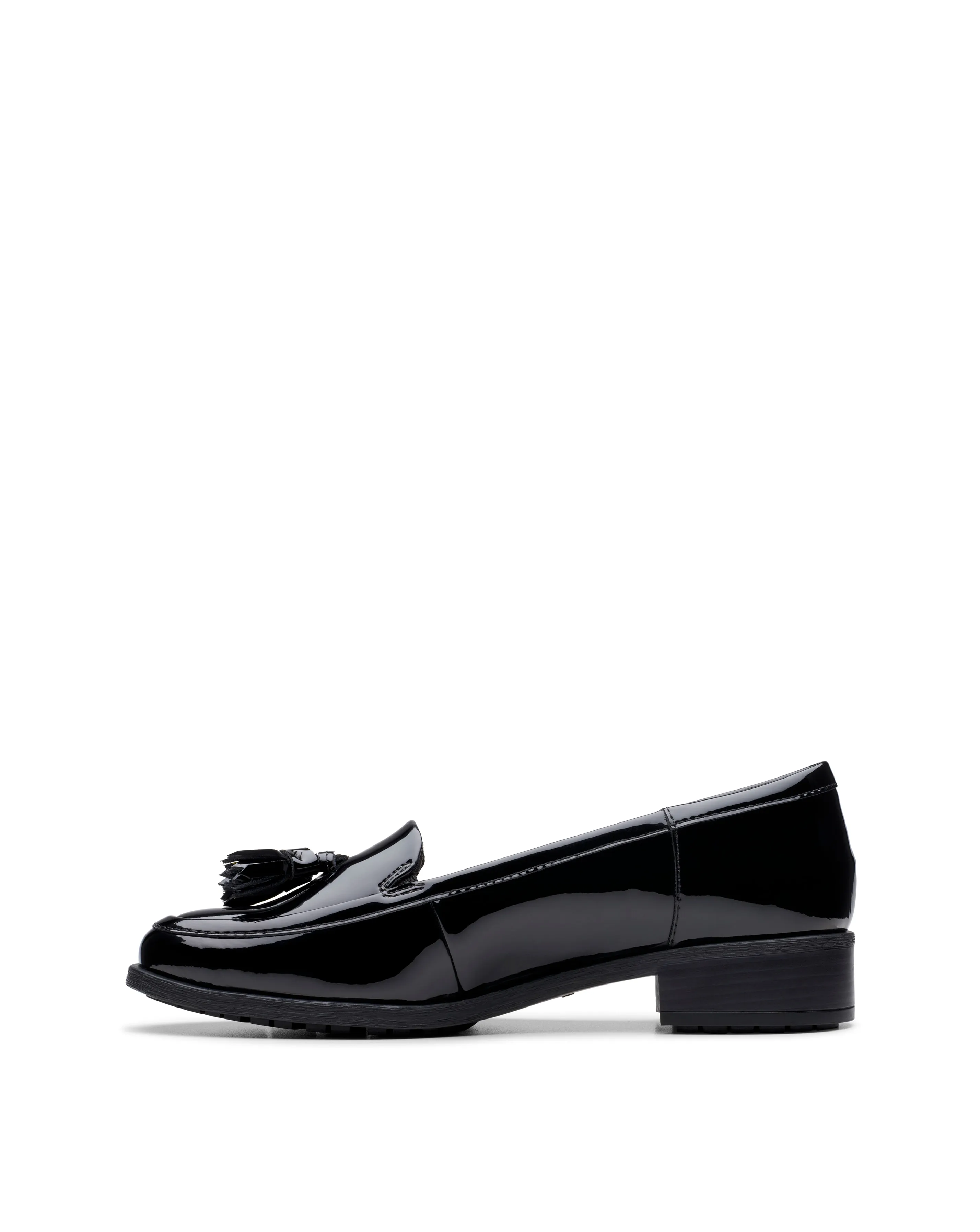 Clarks Havisham Patent Leather Tassel Loafer Wide Fit