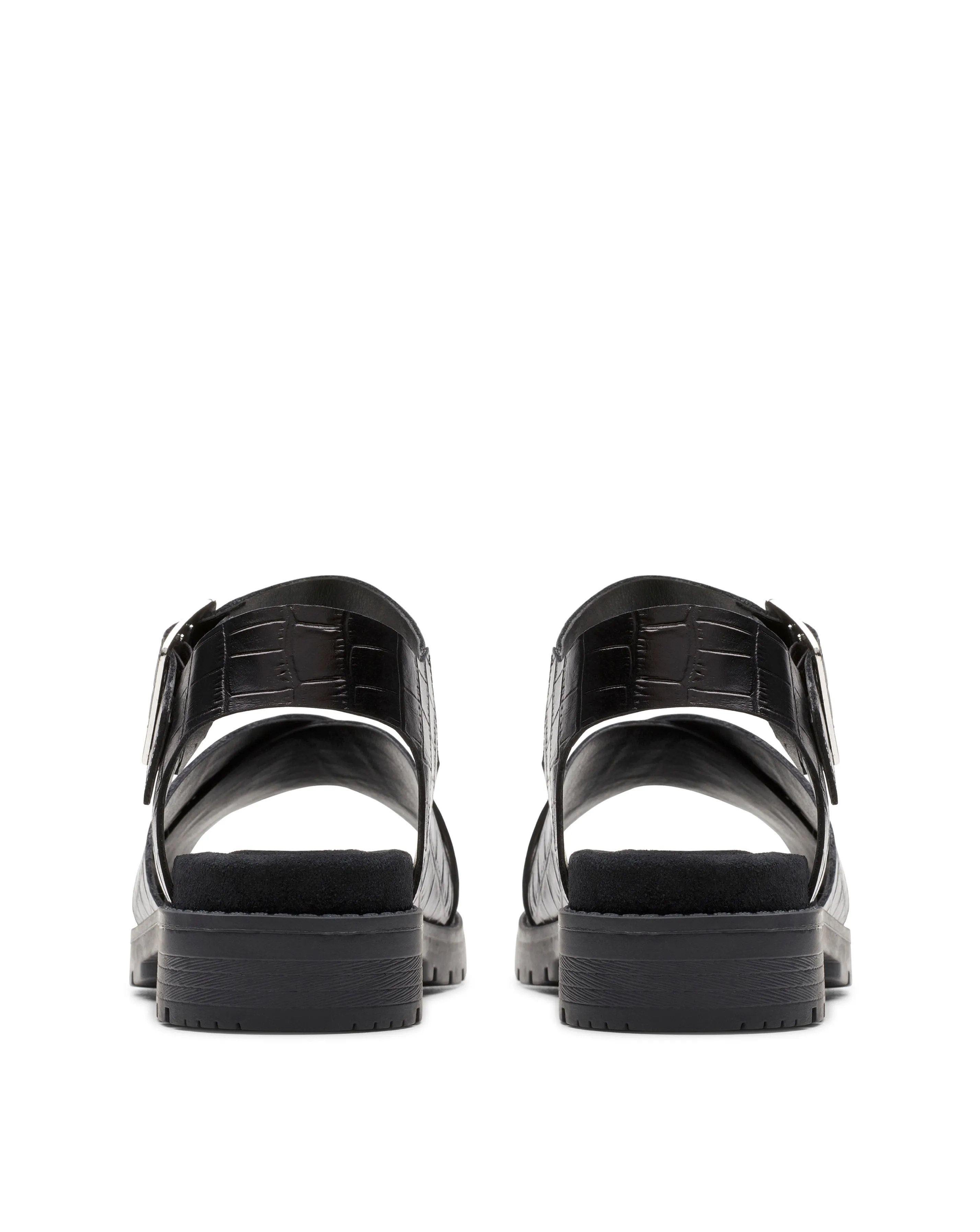 Clarks Orinoco Leather Cross Buckle Sandal Wide Fit